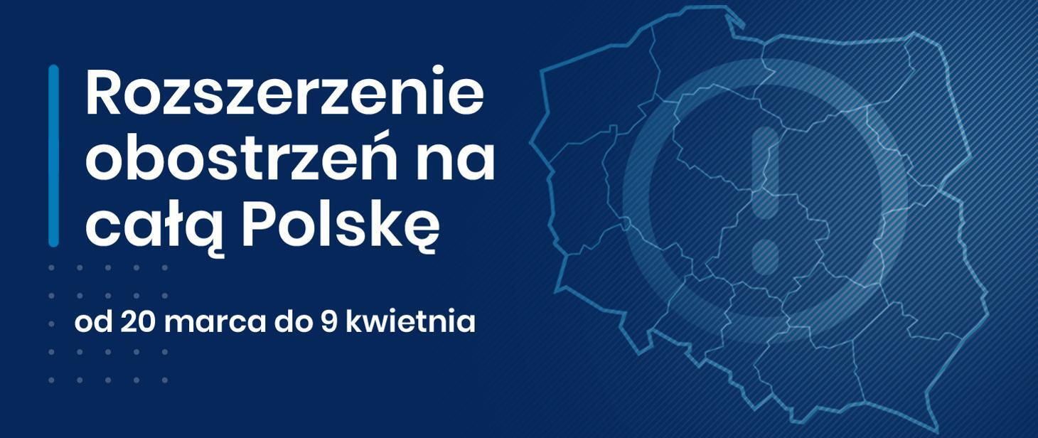 Rozszerzenie obostrzeń na całą Polskę - infografika