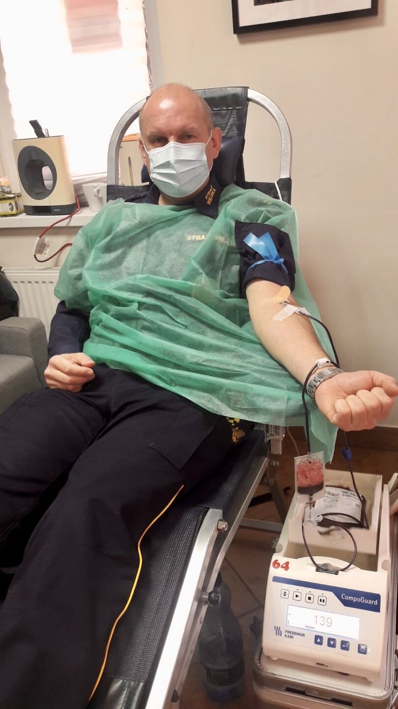 Akcja poboru krwi "Nie bądź żyła - oddaj krew" - Zastępca Komendanta Straży Miejskiej