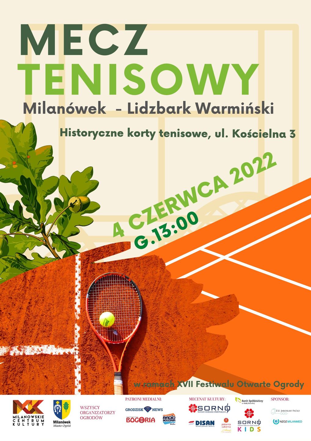Mecz tenisowy: Milanówek-Lidzbark Warmiński