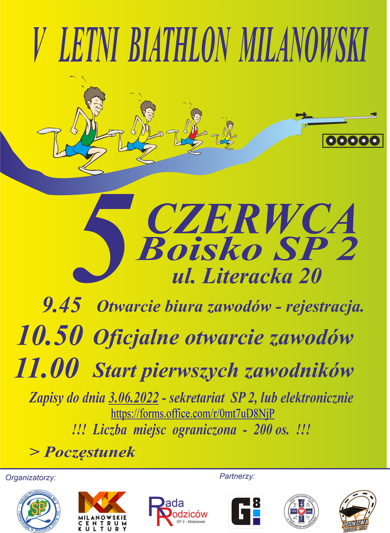 V letni biathlon milanowski - plakat
