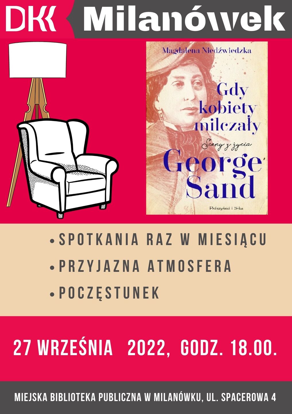 Dyskusyjny Klub Książki - wrzesień - plakat