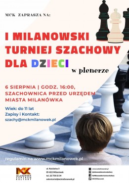 I Milanowski Turniej Szachowy - grafika