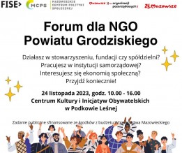Forum dla NGO Powiatu Grodziskiego. - grafika