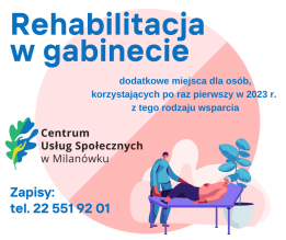 Bezpłatna rehabilitacja w gabinecie dla dorosłych mieszkańców Milanówka - grafika