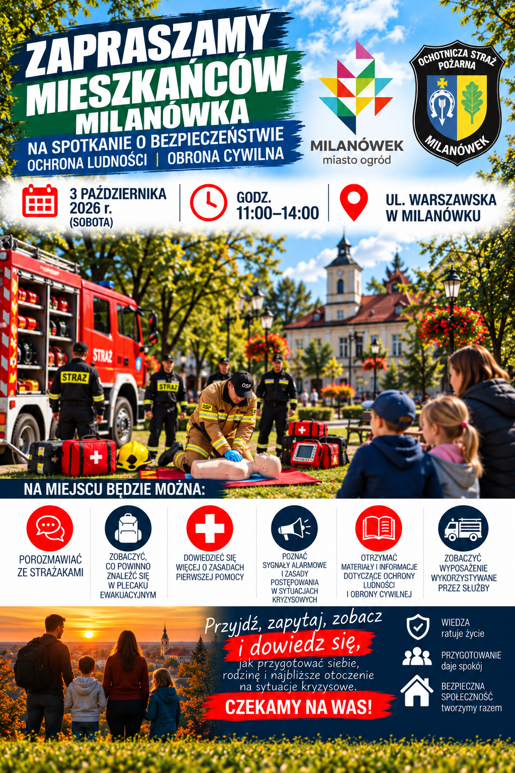 Bezpieczny Milan&oacute;wek_ spotkanie i&nbsp;pokazy OSP