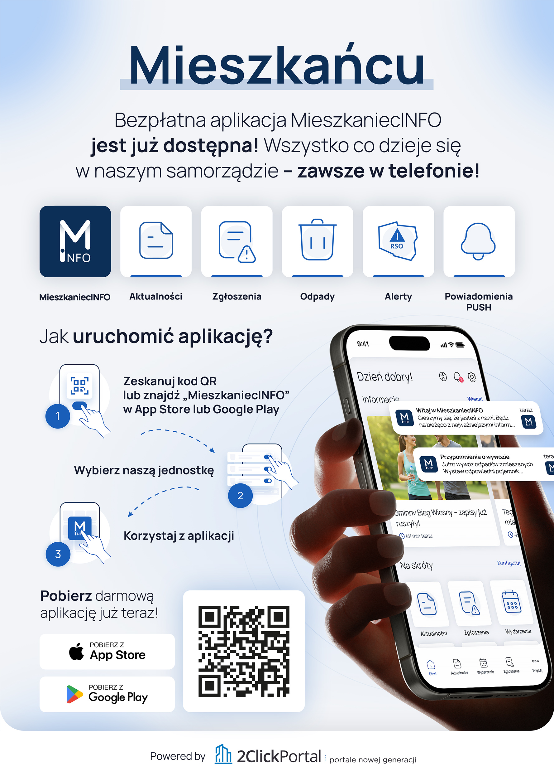 plakat z&nbsp;informacjami o&nbsp;aplikacji
