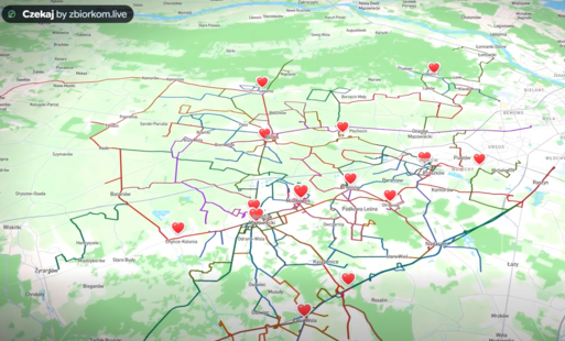 Grodziskie Przewozy Autobusowe mapa połączeń