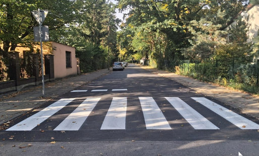 ulica z nową nawierzchnią