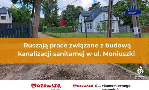 Zdjęcie do 7 lipca ruszają prace związane z&nbsp;budową kanalizacji sanitarnej w ul. Moniuszki