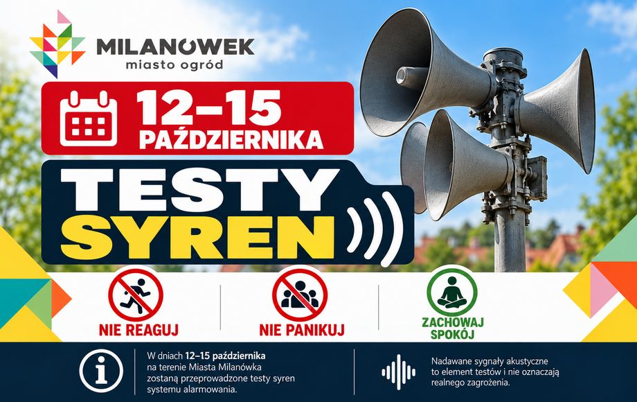 Testy syren alarmowych – ważny komunikat – ilustracja