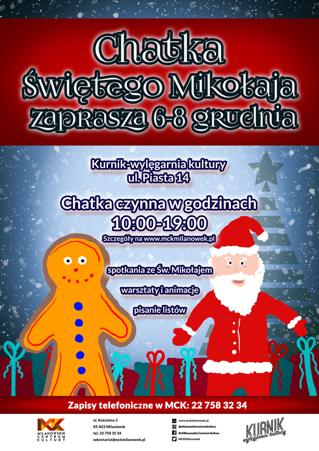 Plakat "Chatka Świętego Mikołaja"