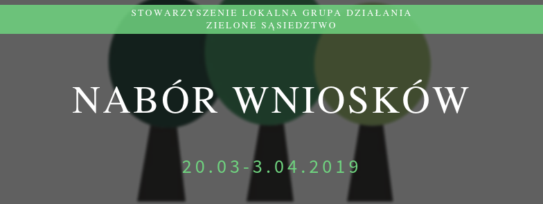 Plakat "Nabór wniosków 20.03-04.04.2019"