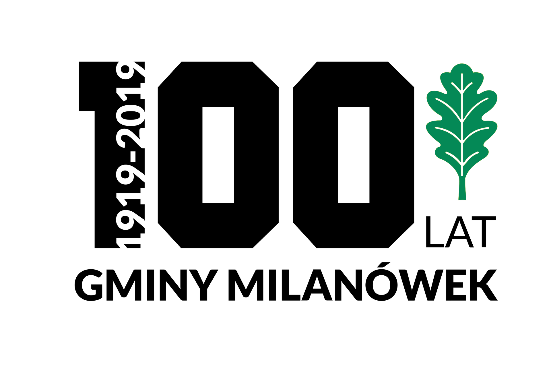 Logo 100-lecia Gminy Milanówek