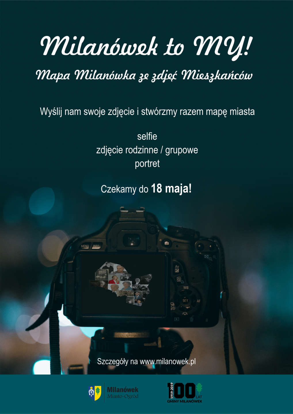 Plakat promujący akcję "Milanówek to MY!"