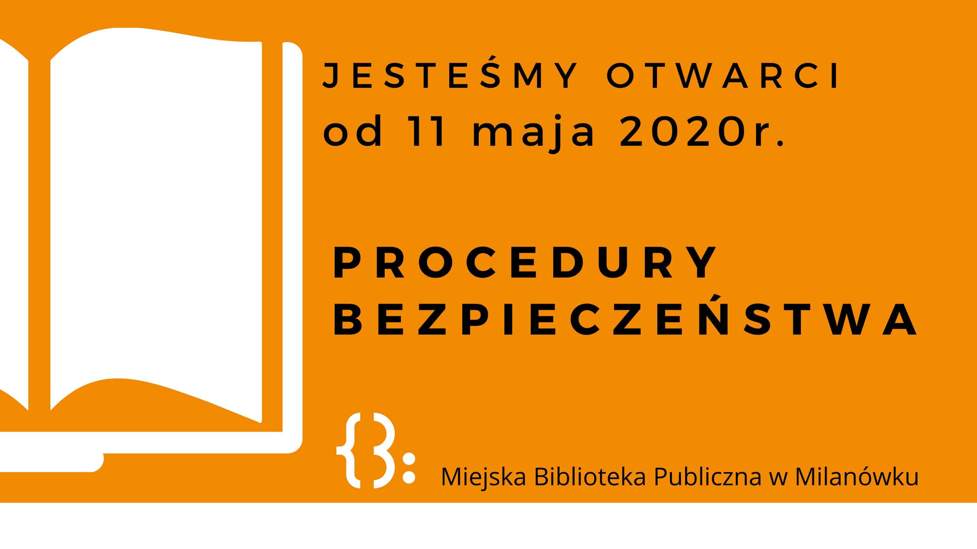 Infografika związana z otwarciem Miejskiej Biblioteki Publicznej w Milanówku