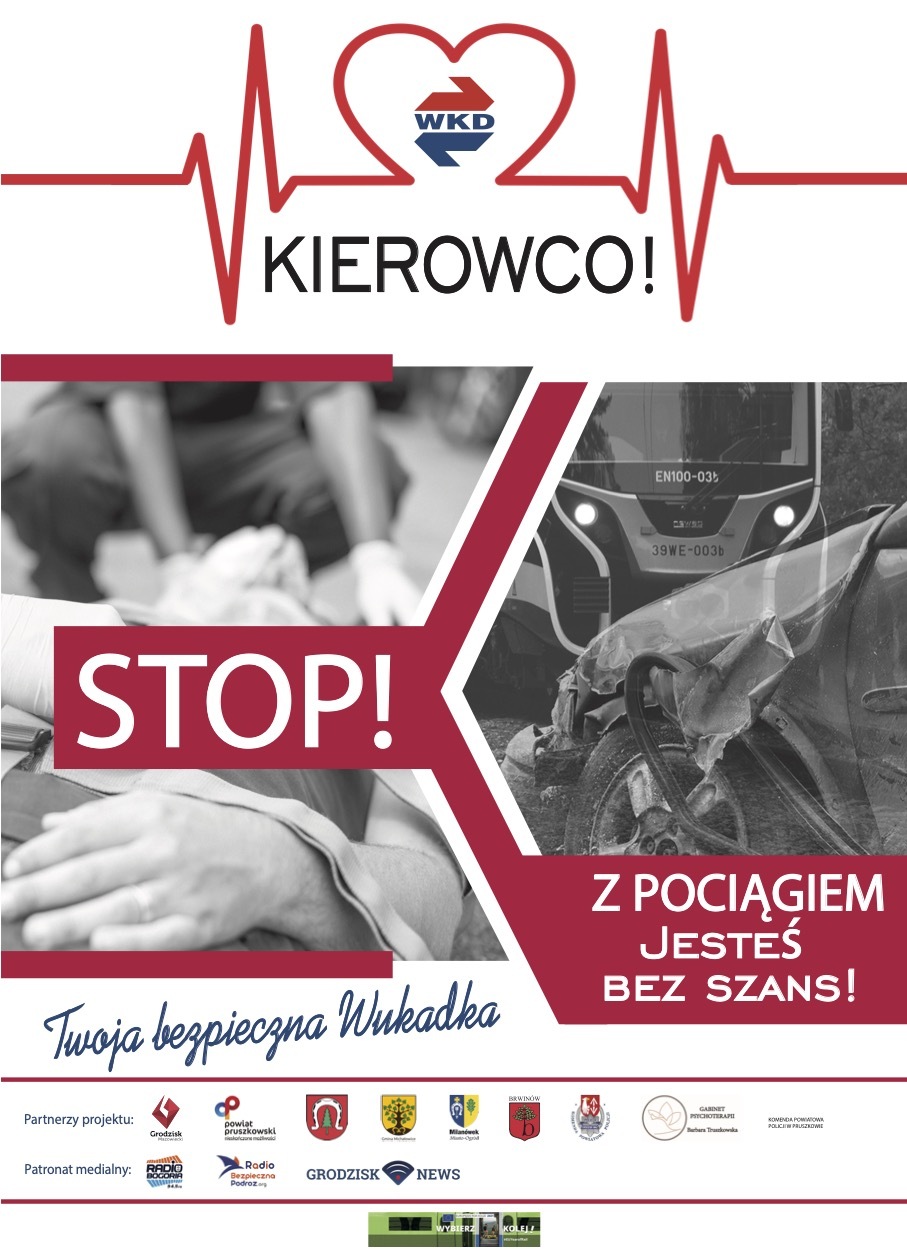 Kampania "Twoja bezpieczna WKD" - plakat