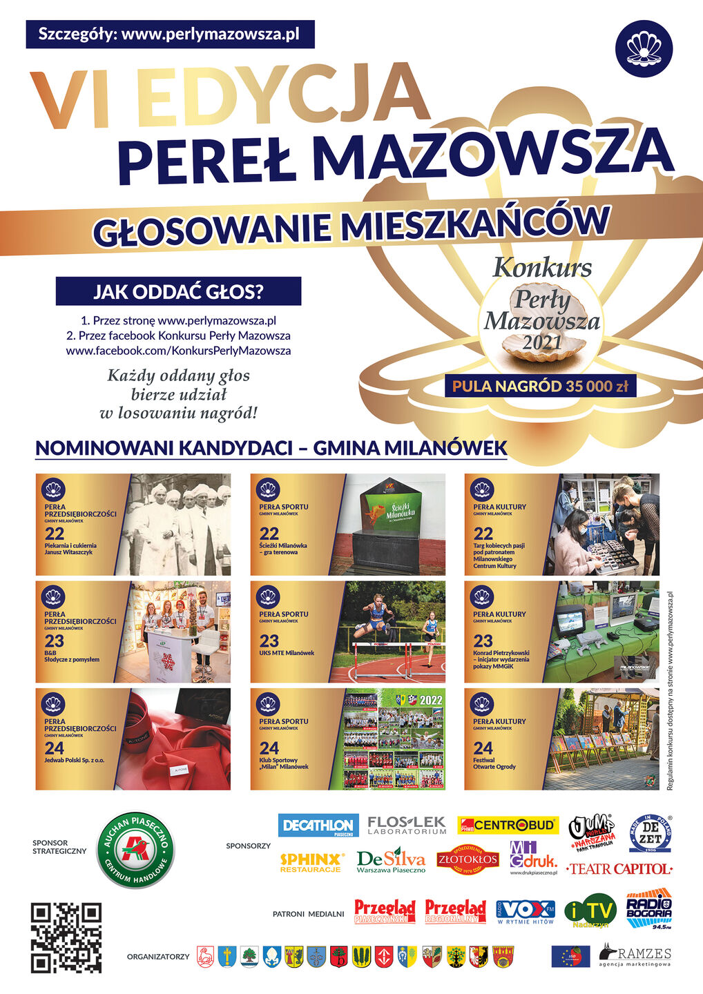 Perły Mazowsza - nominowani z Milanówka - plakat