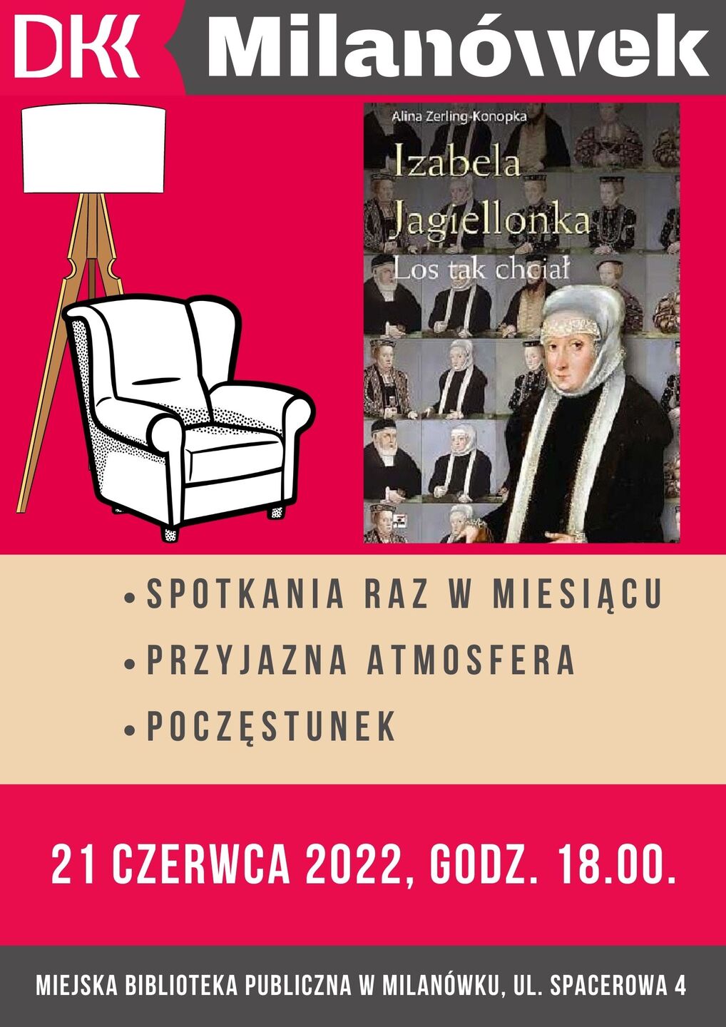Dyskusyjny Klub Książki - czerwiec - plakat