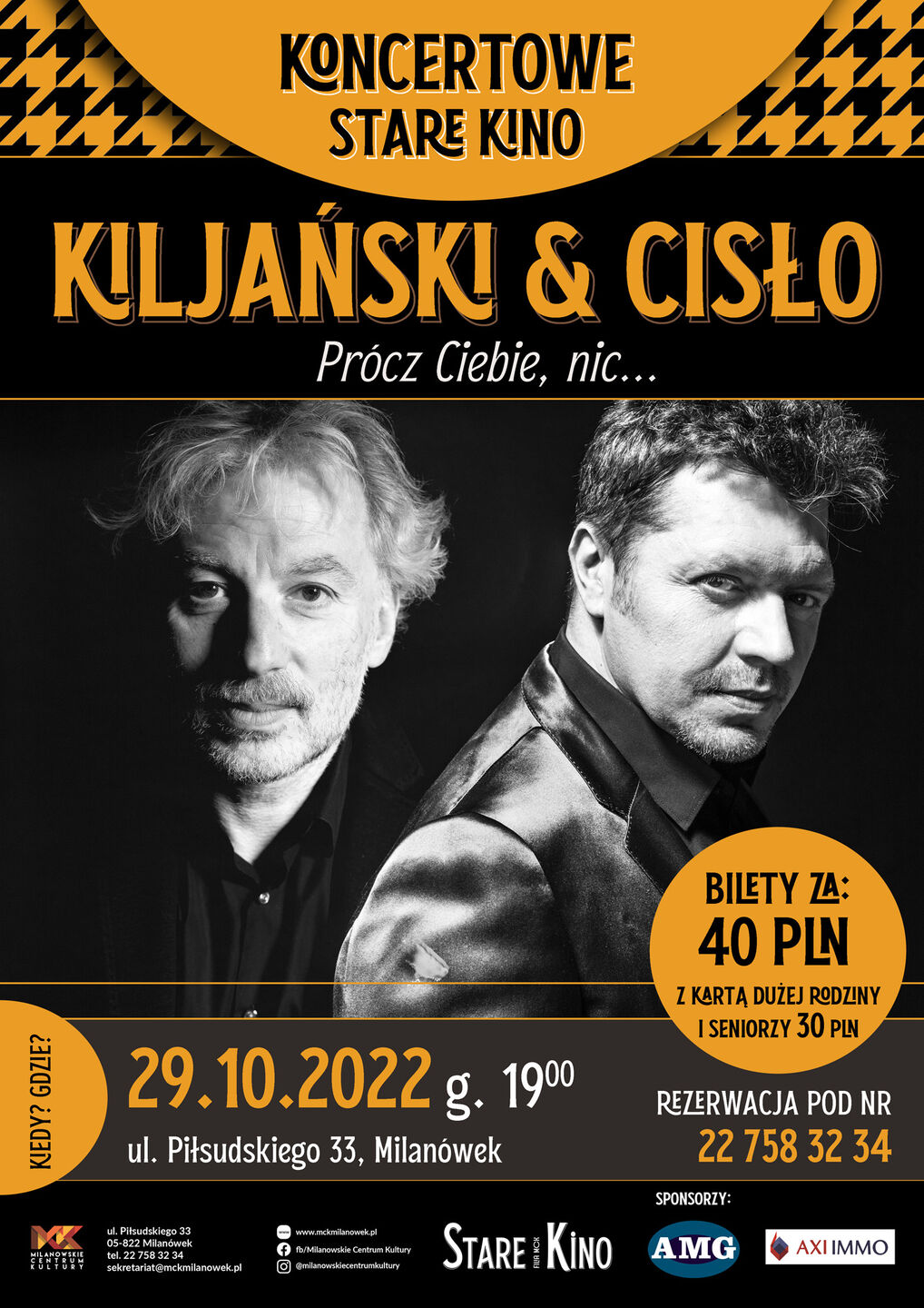 Koncertowe Stare Kino: Kiljański & Cisło -- plakat
