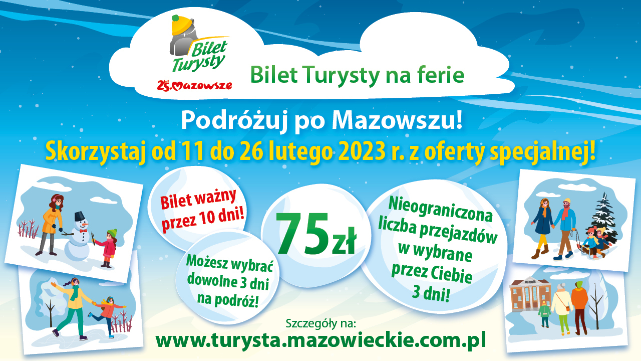 Bilet turysty na ferie - oferta Kolei Mazowieckich