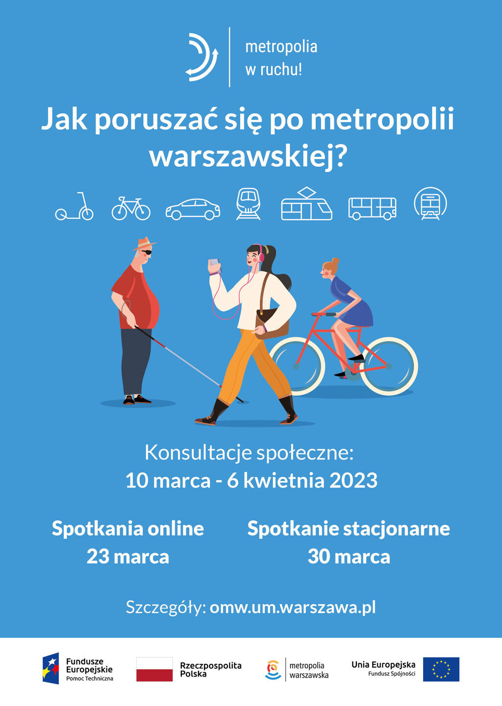 Jak poruszać się po metropolii warszawskiej - plakat