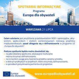 Spotkanie informacyjne o programie Europa dla obywateli - grafika