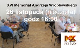 Turniej brydżowy XVI Memoriał Andrzeja Wróblewskiego - grafika