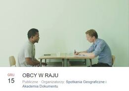 Projekcja filmu dokumentalnego ''OBCY W RAJU'' - grafika
