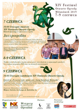 XIV Festiwal Otwarte Ogrody w Milanówku - grafika