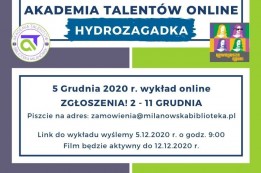 Akademia Talentów on-line – Hydrozagadka - grafika