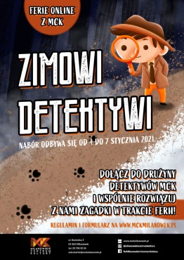 Zimowi Detektywi – ferie online z MCK - grafika
