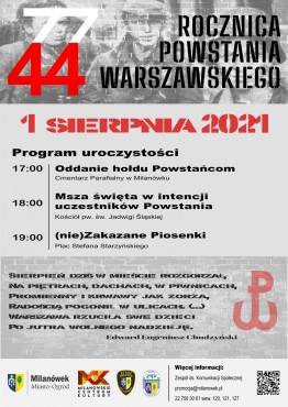 77. rocznica wybuchu Powstania Warszawskiego - grafika