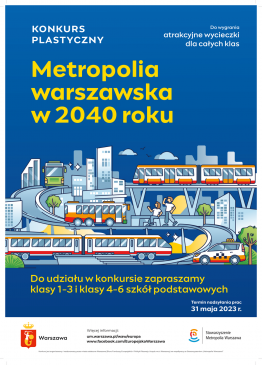 Konkurs dla uczniów szkół podstawowych „Metropolia warszawska w 2040 roku” - grafika