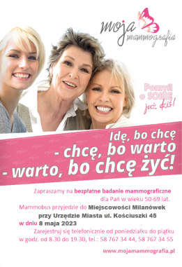 Bezpłatne badania mammograficzne  - grafika